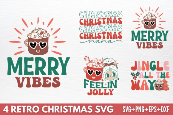 Retro Christmas Tshirt SVG, 4 SVG Design Review