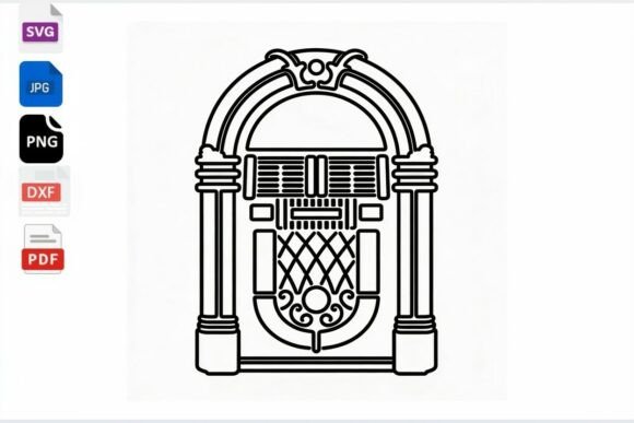 Retro Jukebox SVG Clipart Cut File Review