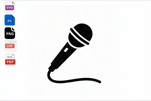Retro Microphone SVG Cut File Review