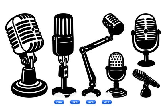 Retro Microphone SVG Icons Review