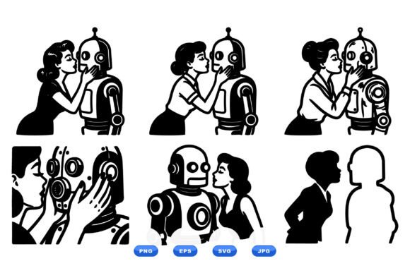 Retro Robot Romance SVG Review