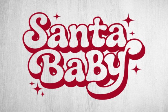 Santa Baby Svg, Retro Christmas Svg