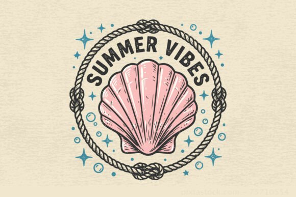 Summer Vibes Seashell Retro Beach SVG Review