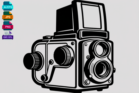 Vintage Camera SVG Retro Photography